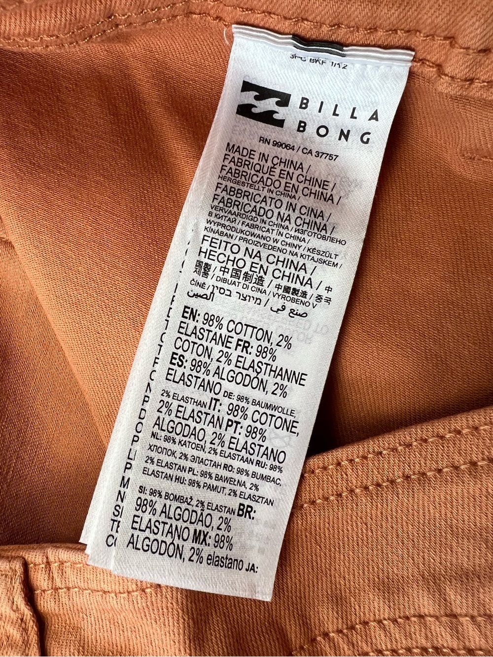 Billabong Free Fall High Waist Wide Leg Raw Hem Pants Toffee - Size 31 - Picture 7 of 9
